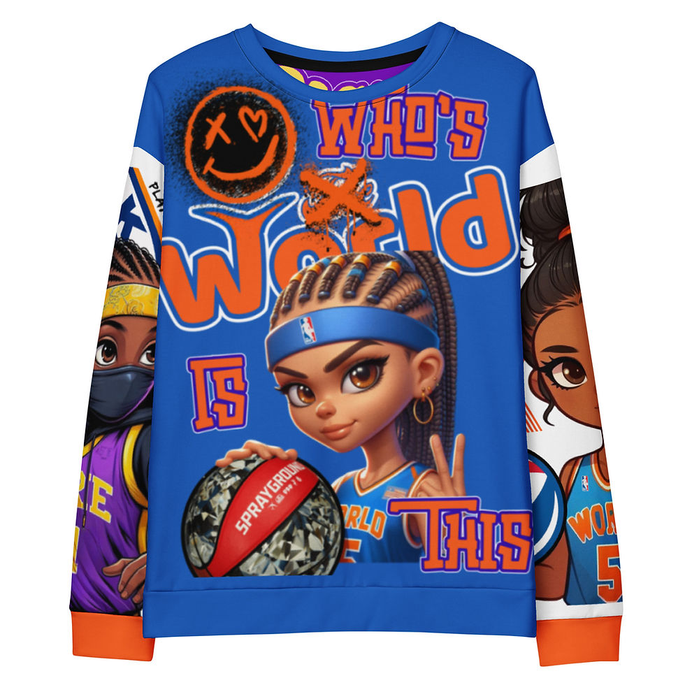 Thumbnail: Draya Neavins "Who's World is This"  Original World Team Super Ninja Sweatshirt
