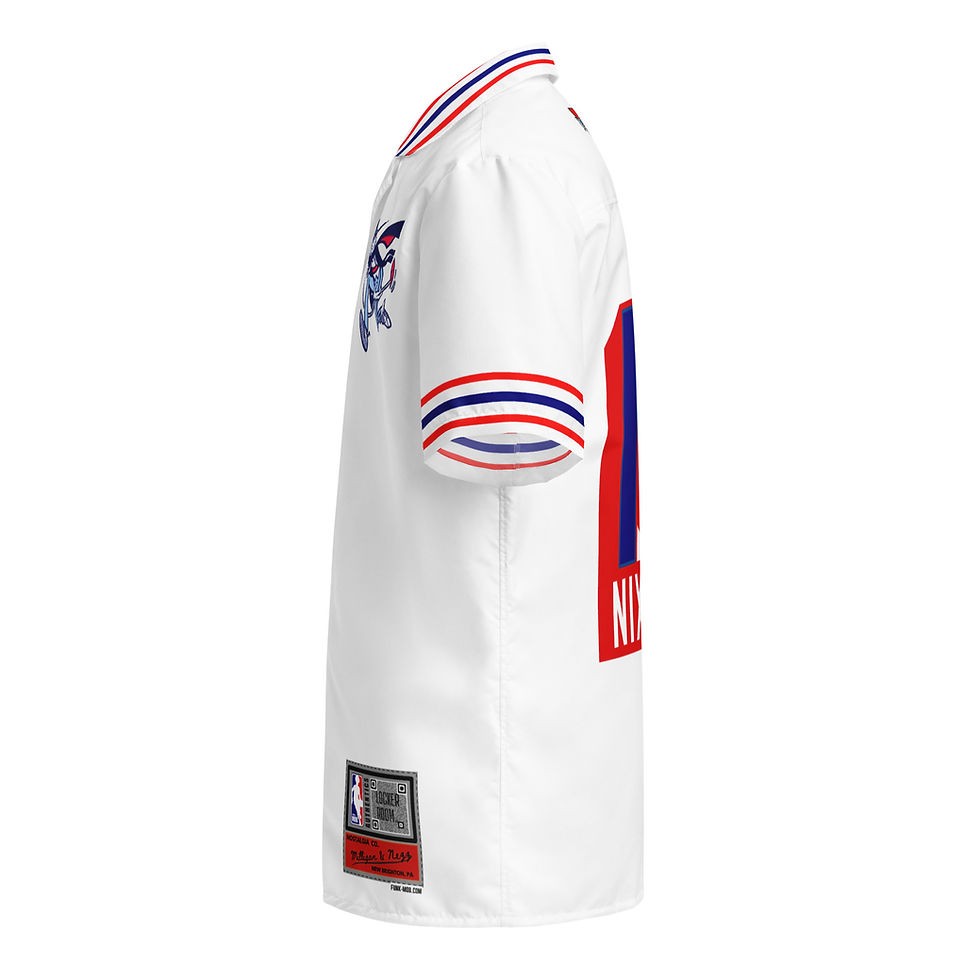 Thumbnail: Dukes White Retro Tribute Unisex Warmup QR 1878 (Tuxedo Edition) - NIXON #10