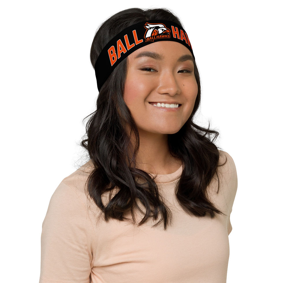 Thumbnail: Ball Hawks "Defense Wins Championships" Black Custom Headband Greyson 14