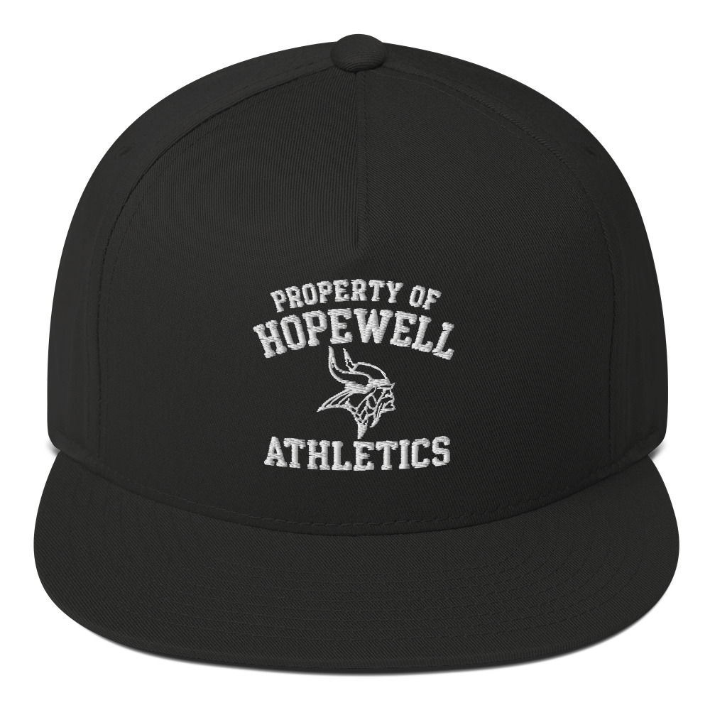 Hopewell Vikings Athletics B&W Flat Bill Snap Back