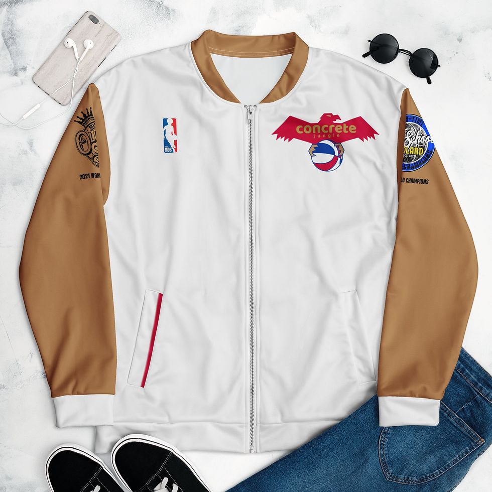 Thumbnail: Concrete Jungle Official Gold Customized Midland Old School Bomber Jacket