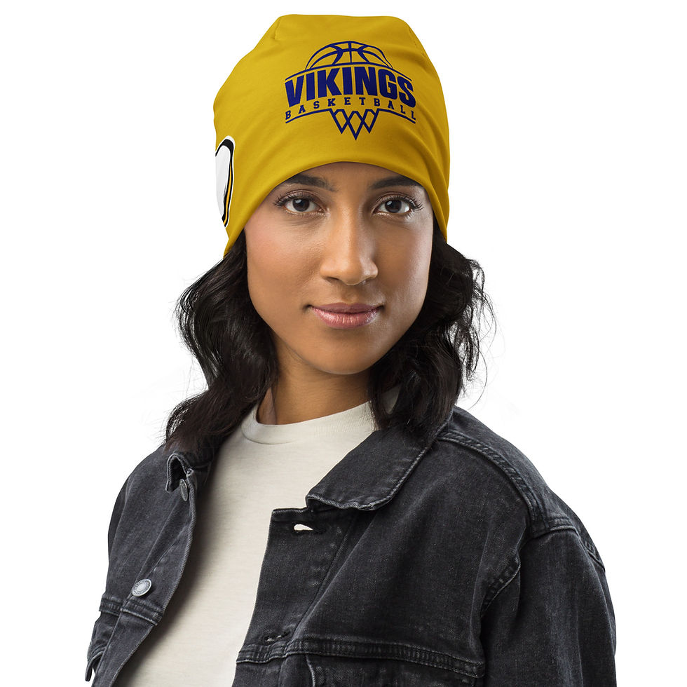 Thumbnail: Hopewell Vikings Basketball All-Over Print Mob Era Hyper Beanie