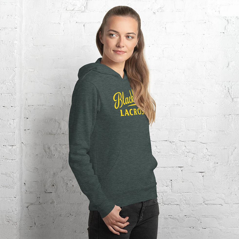 Thumbnail: Blackhawk Lacrosse Heather Forest Unisex Hoodie | Bella + Canvas 3719