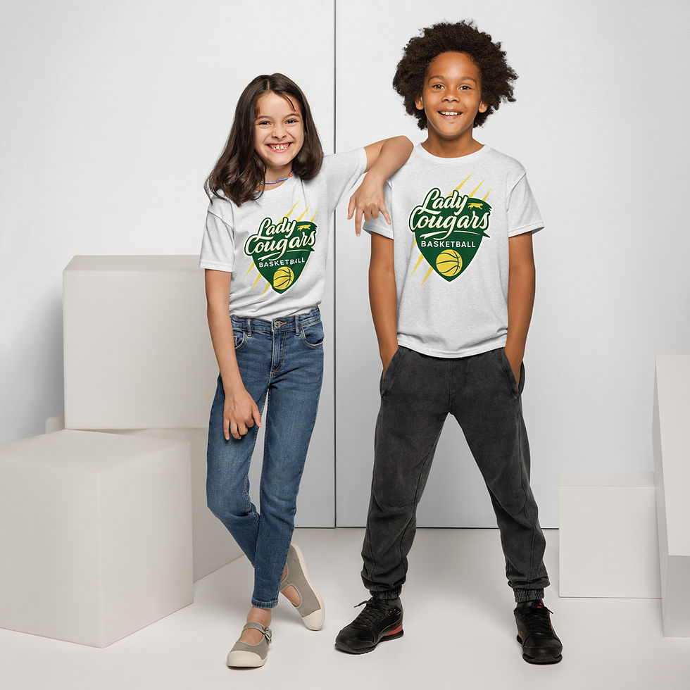 Thumbnail: Lady Cougars Basketball Youth Sports Tee | Gildan 8000B DTFlex