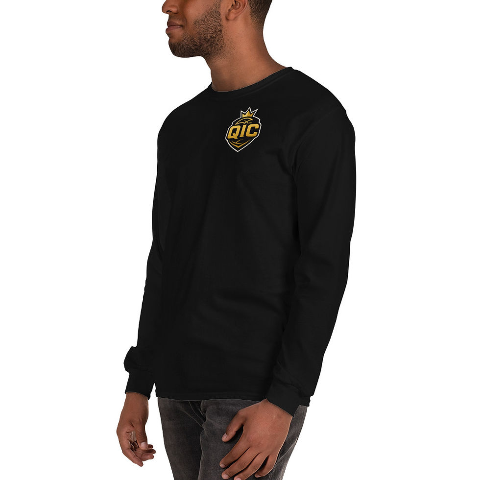 Thumbnail: QIC "One Team One Heartbeat" Men's Long Sleeve Shirt Gildan 2400 DTG