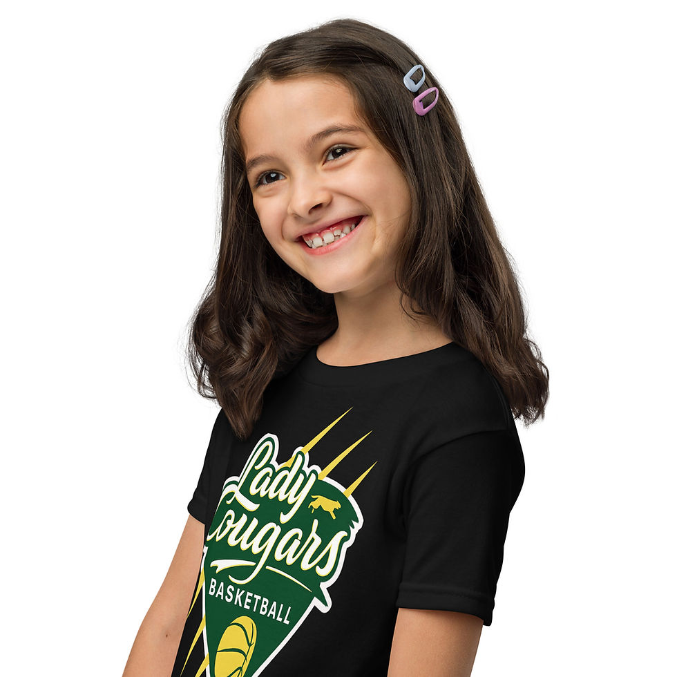 Thumbnail: Lady Cougars Basketball Youth Sports Tee | Gildan 8000B DTFlex