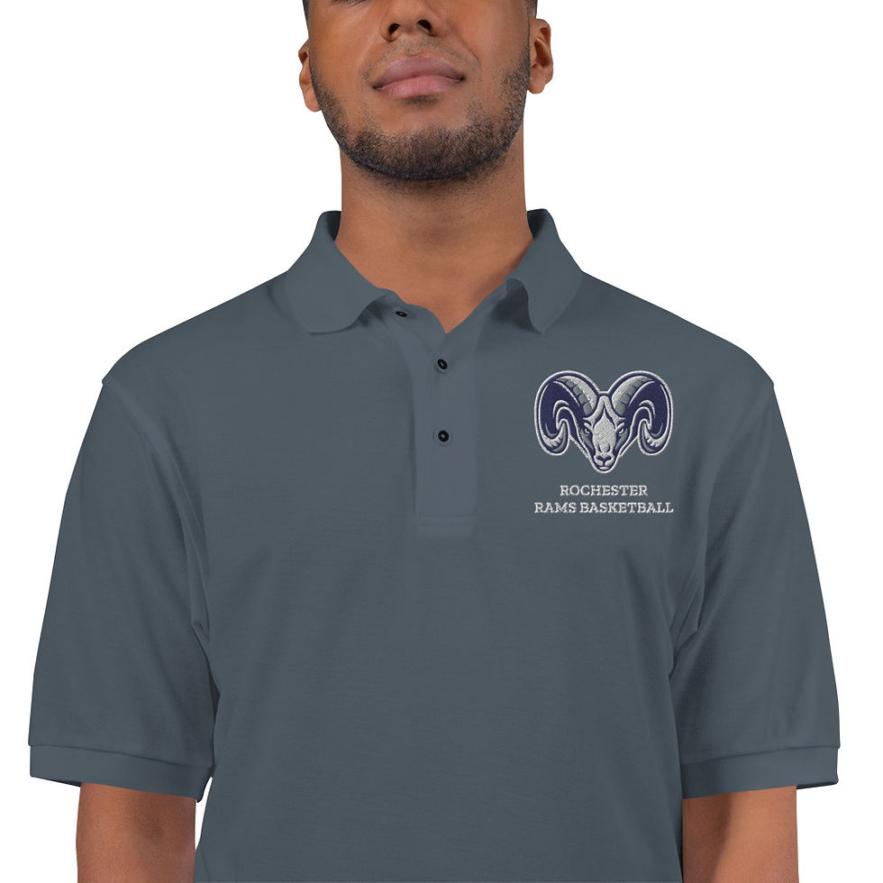 Thumbnail: 2024-25 Rochester Rams Basketball Premium Men's Polo Coaches Shirt 
