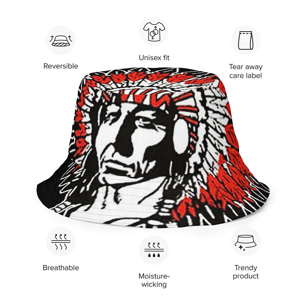 Thumbnail: Aliquippa Quips Reversible State Champ Bucket Hat - Black 5.0