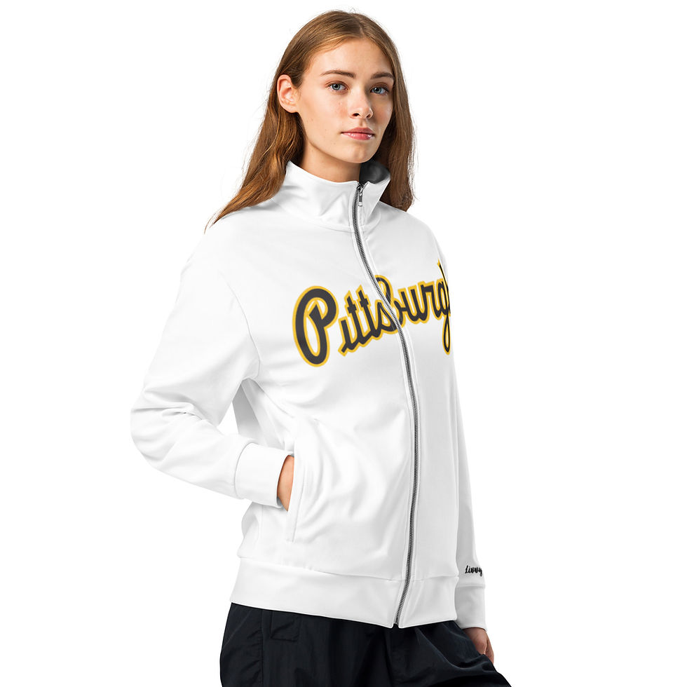 Thumbnail: Paul Skenes 30 Icey White Pittsburgh Track Jacket (Livvy Dunne Edition)