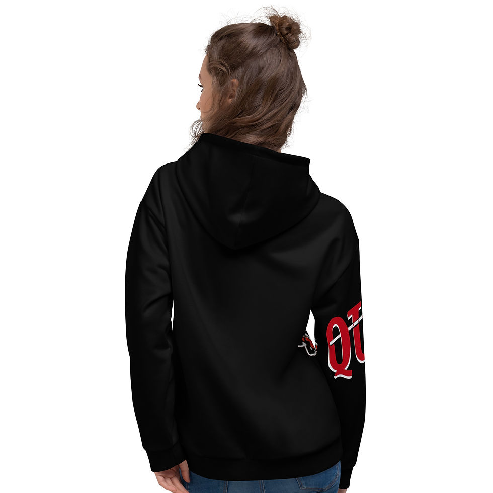 Thumbnail: Aliquipps Quips All-over Official BIG QUIP Black Unisex Hoodie