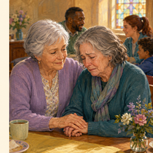After reading a few lines of the blessing for several days, Grace began to understand that grief and gratitude can live in the same heart. She began noticing more of the good things in her life.  Her grief made her more aware and helpful to others who were grieving.