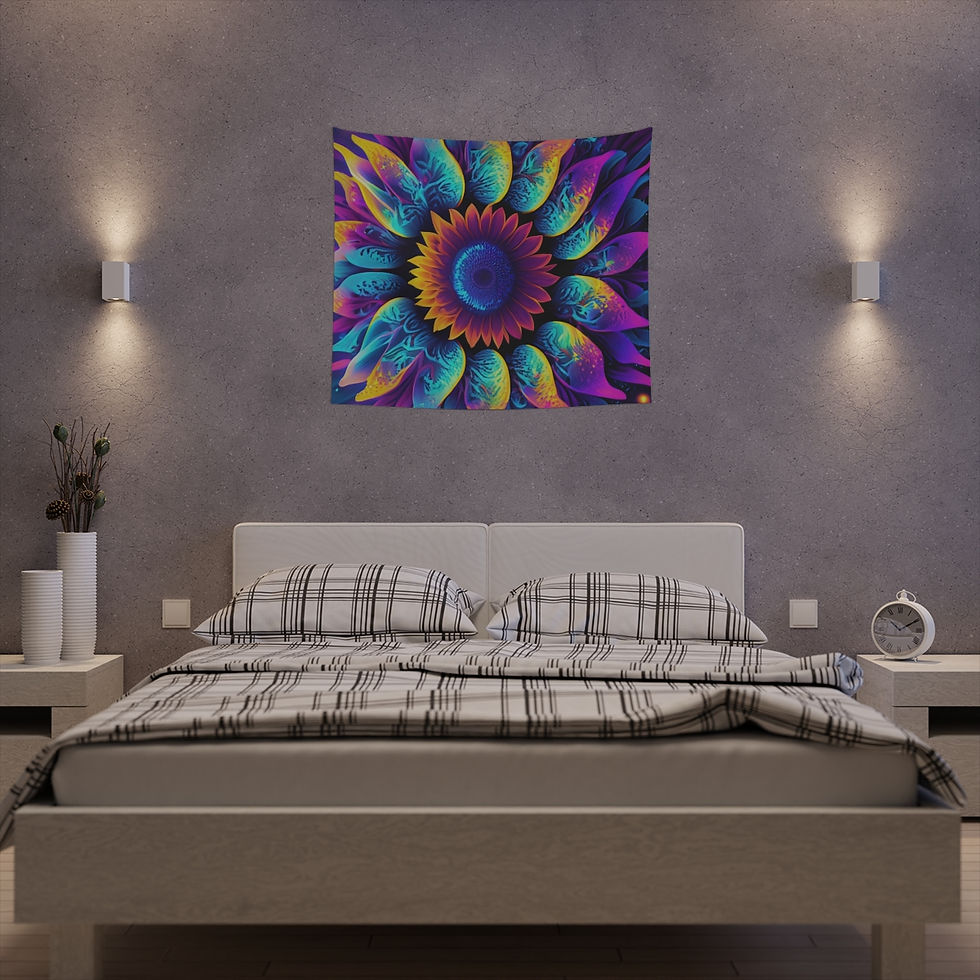 Thumbnail: Copy of Psychedelic Sunflower Printed Wall Tapestry