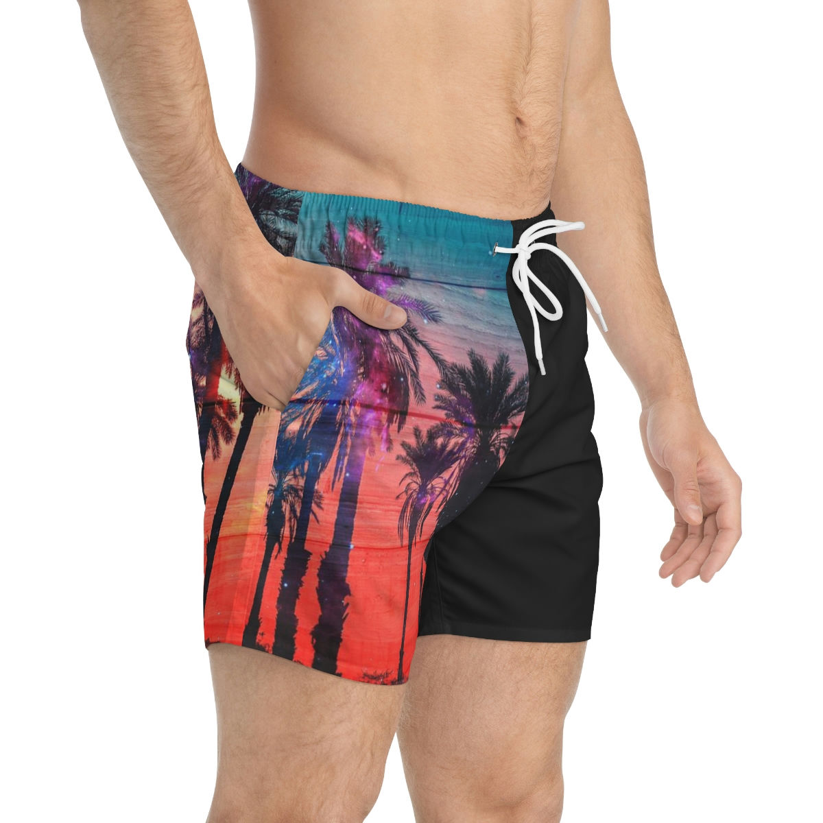 "Cosmic Paradise" Fools Graphic Swim Trunks