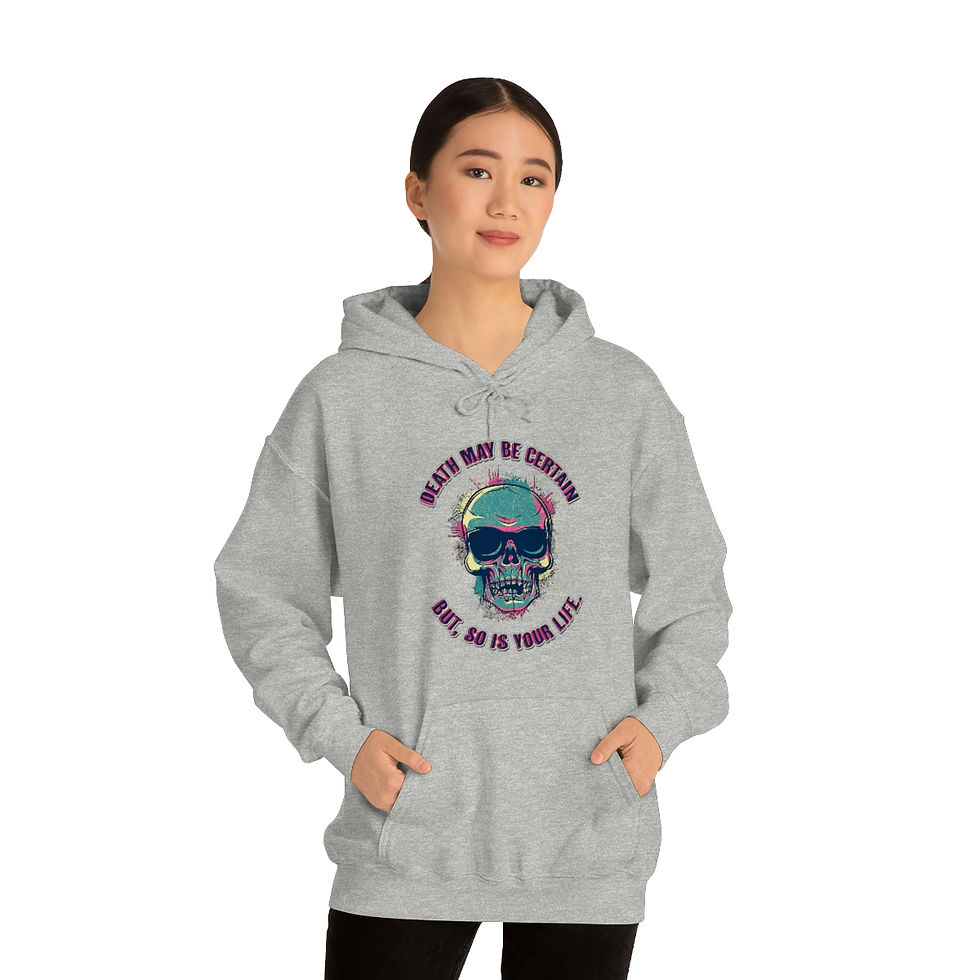 Thumbnail: Life is Certain Unisex Heavy Blend™ Hooded Sweatshirt