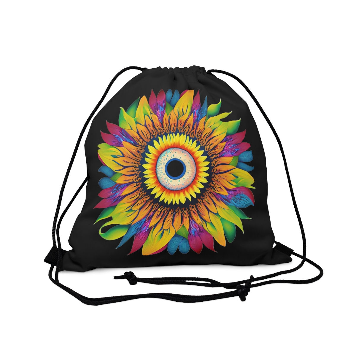 Proud Flower Outdoor Drawstring Bag