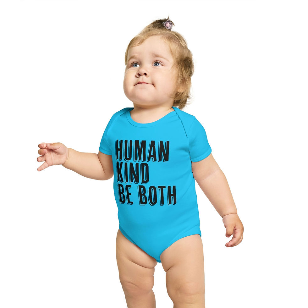 Thumbnail: Human, Kind, Be Human Short Sleeve Baby Bodysuit