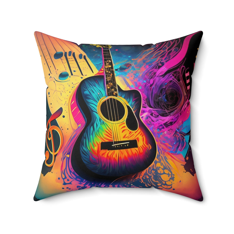 Thumbnail: The Music of You Spun Polyester Square Pillow