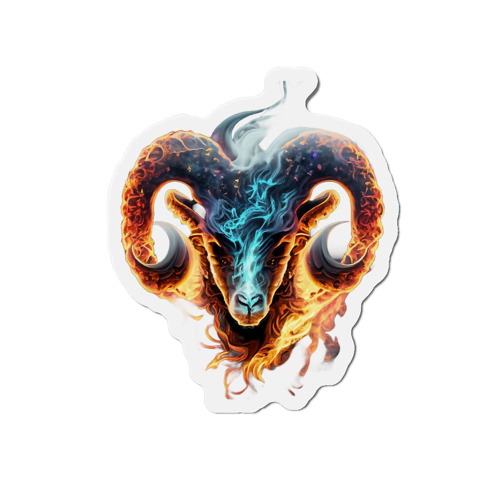 Thumbnail: Fiery Passion (Aries) Die-Cut Magnets