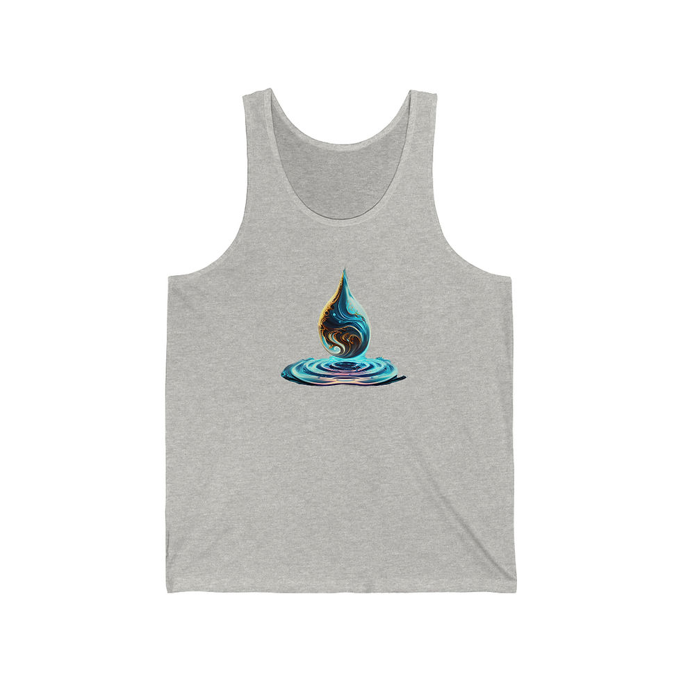Thumbnail: Aqua Drop Elemental Alignment Unisex Jersey Tank