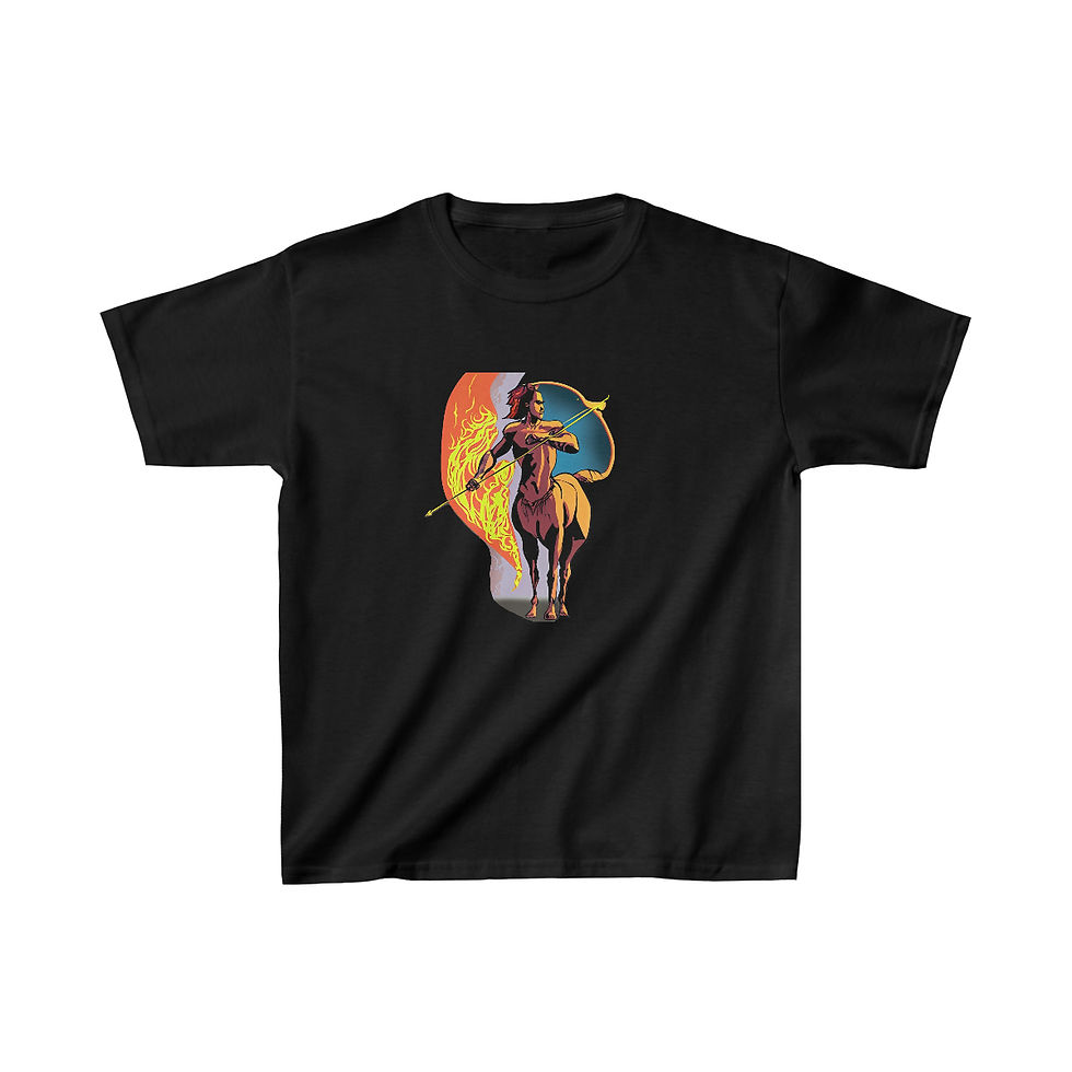 Thumbnail: Optimistic Archer (Sagittarius) Kids Heavy Cotton™ Tee
