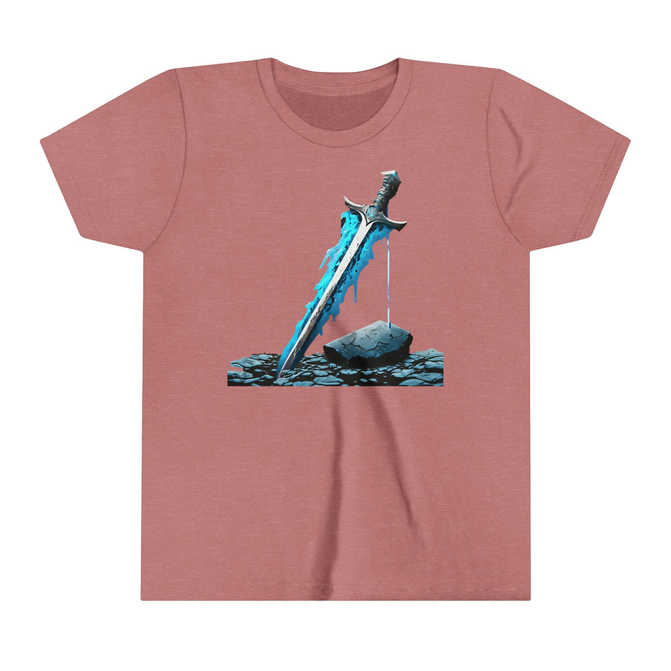 Thumbnail: Masterful Sword & Stones Youth Short Sleeve Tee