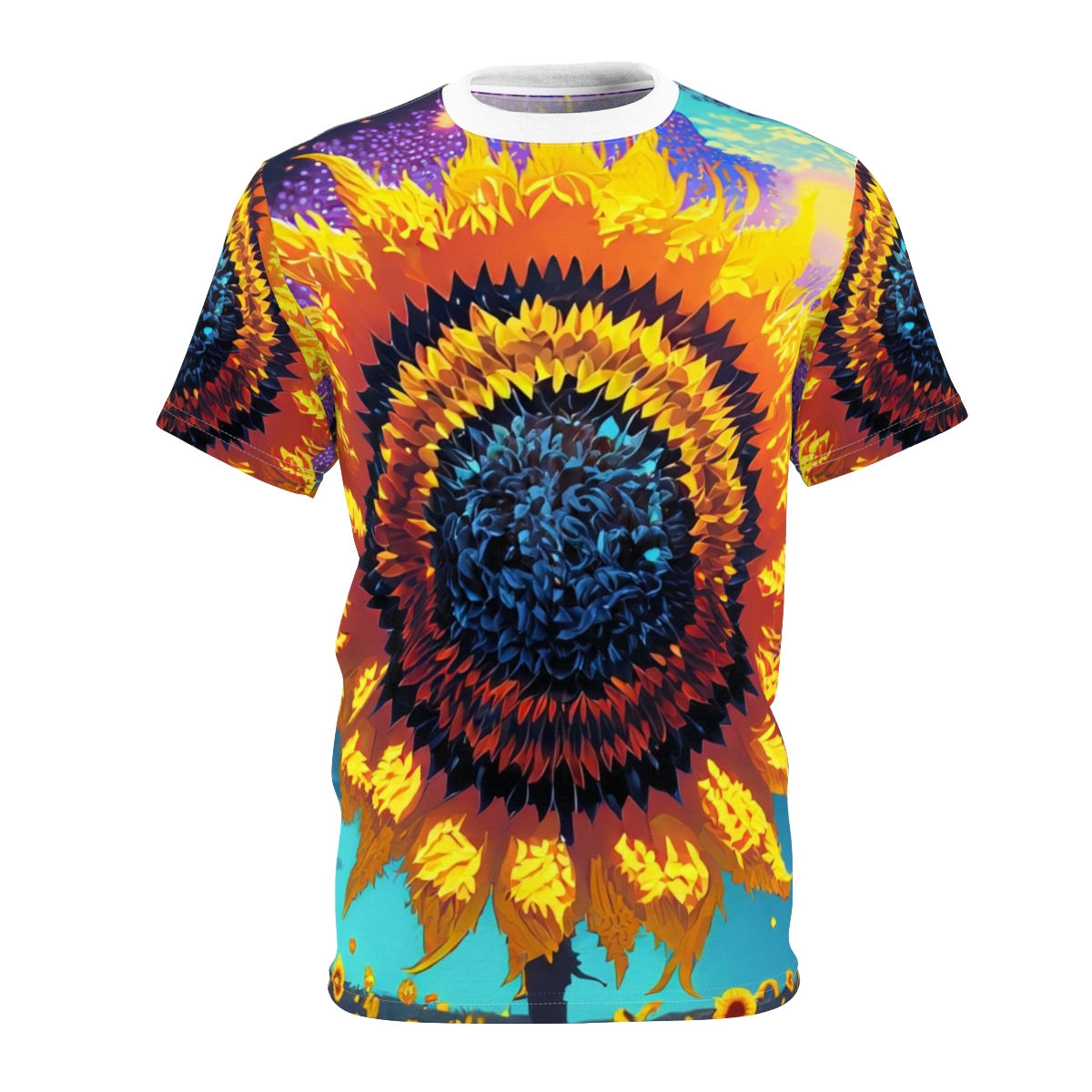 Pixelated Petals Unisex Cut & Sew Tee (AOP)