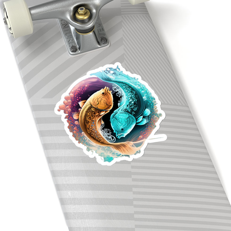 Thumbnail: Curious Carp (Pisces) Kiss-Cut Stickers