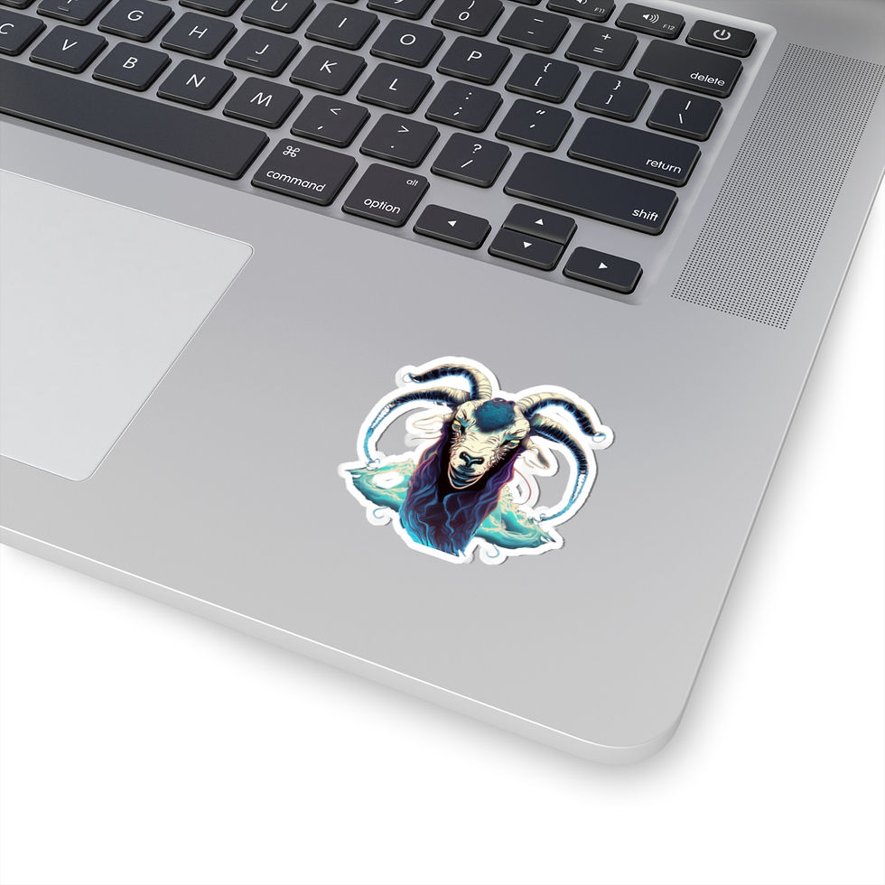 Thumbnail: Stoic Sea Goat (Capricorn) Kiss-Cut Stickers