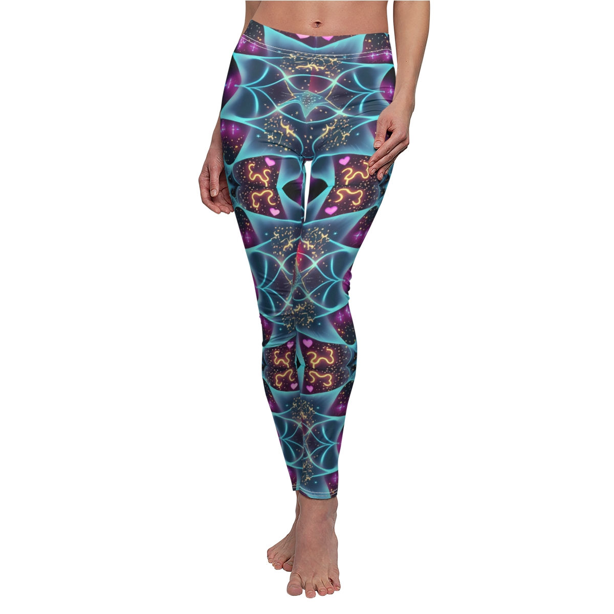 Cosmic Entanglement Women's Cut & Sew Casual Leggings (AOP)