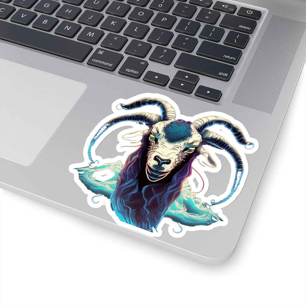 Thumbnail: Stoic Sea Goat (Capricorn) Kiss-Cut Stickers