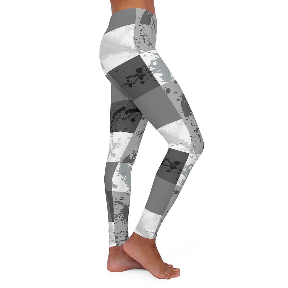 Thumbnail: Life in the Grayscale Women's Spandex Leggings (AOP)