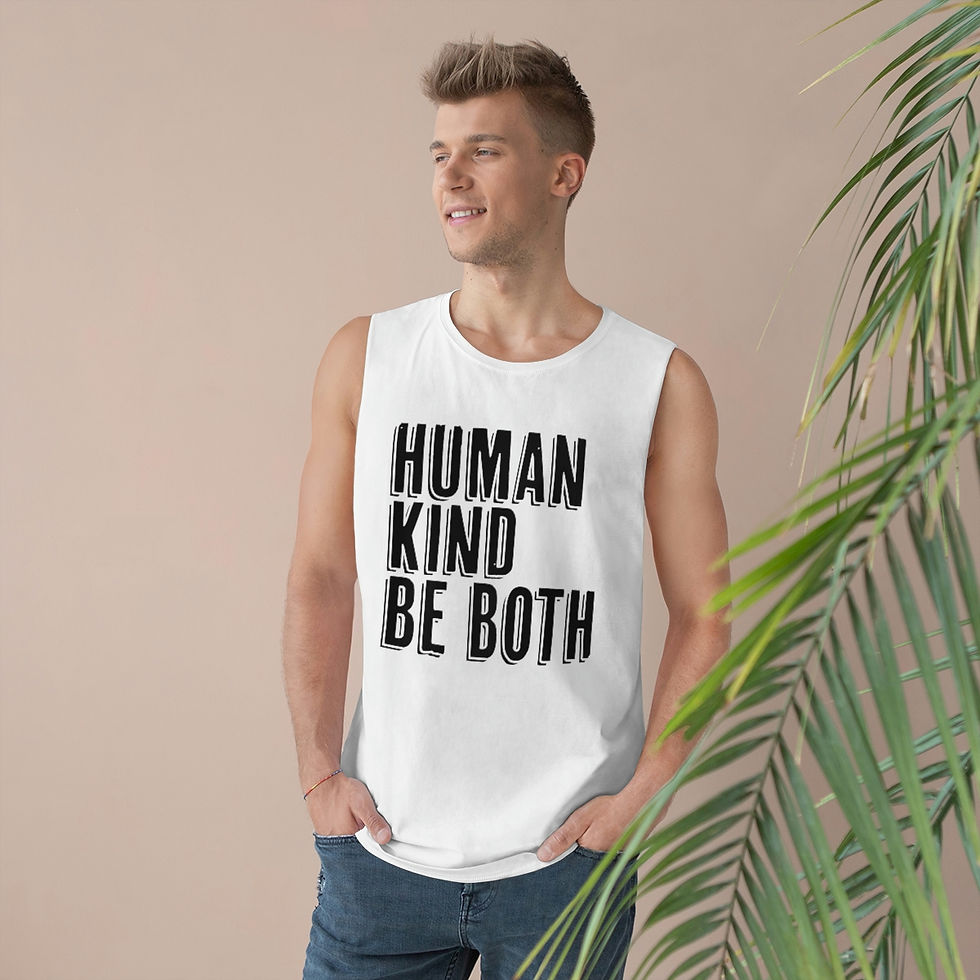 Thumbnail: Human, Kind, Be Both Unisex Barnard Tank 