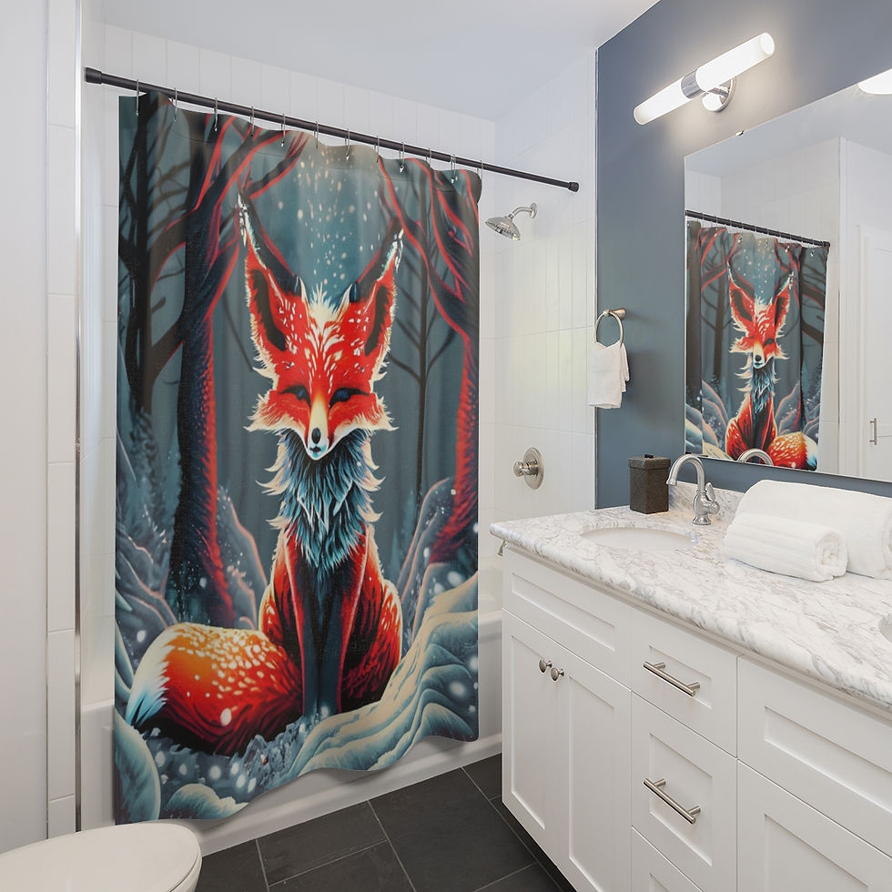Thumbnail: Fortune of the Frigid Fox Shower Curtain