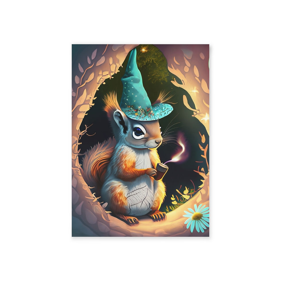 Thumbnail: Smudges thee Squirrel Cards (One-sided print)