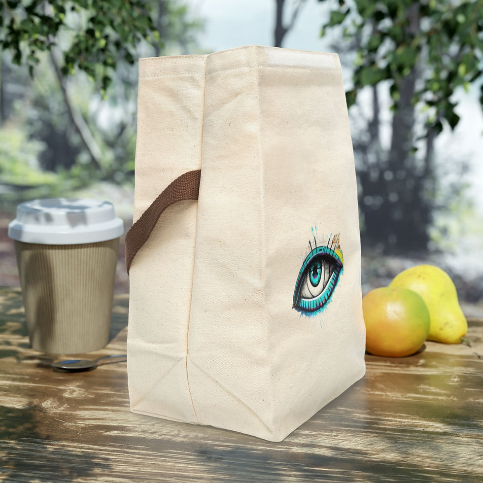 Thumbnail: Real Eyes Realize Canvas Lunch Bag With Strap
