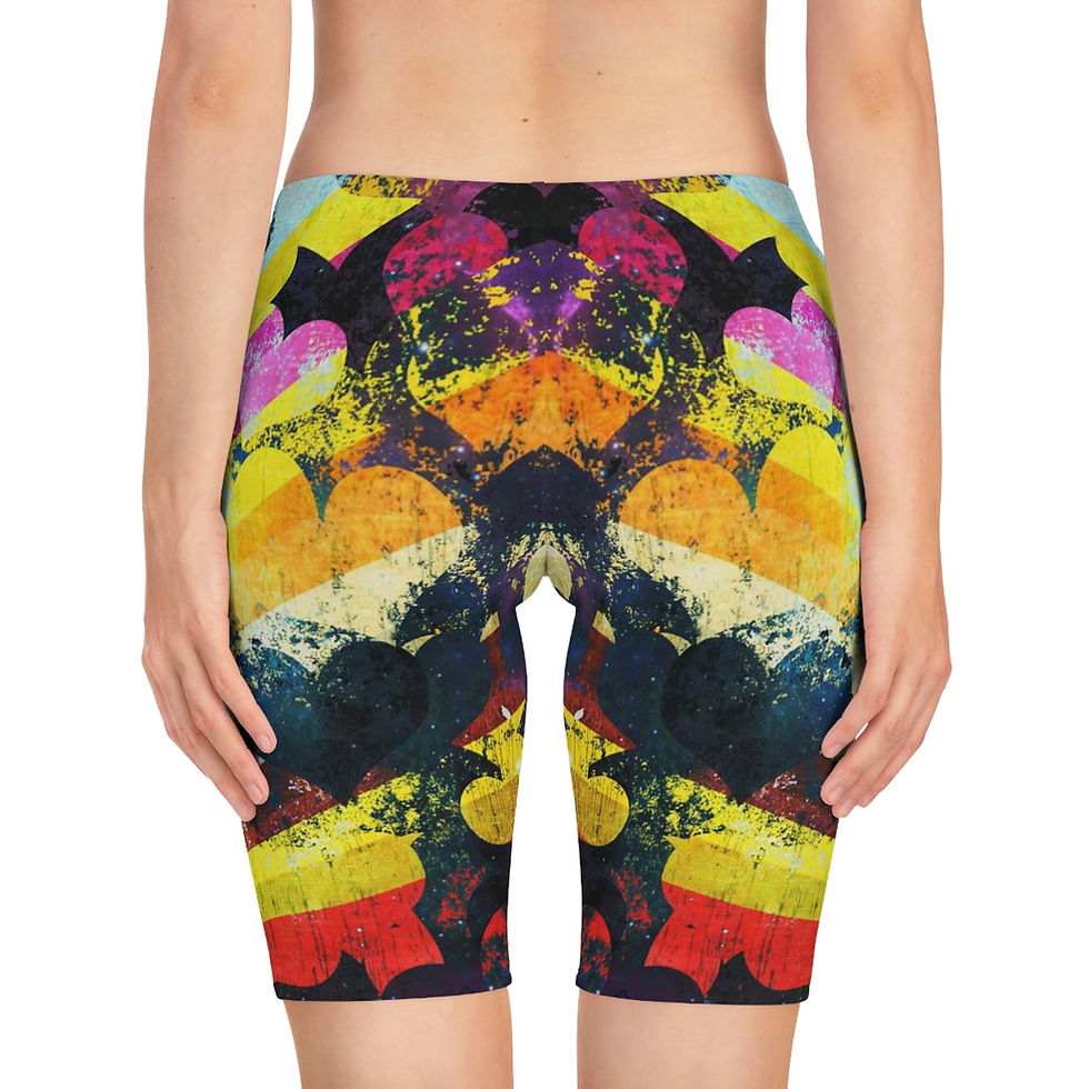 Thumbnail: "Universal Love" Fools Graphic Women's Bike Shorts