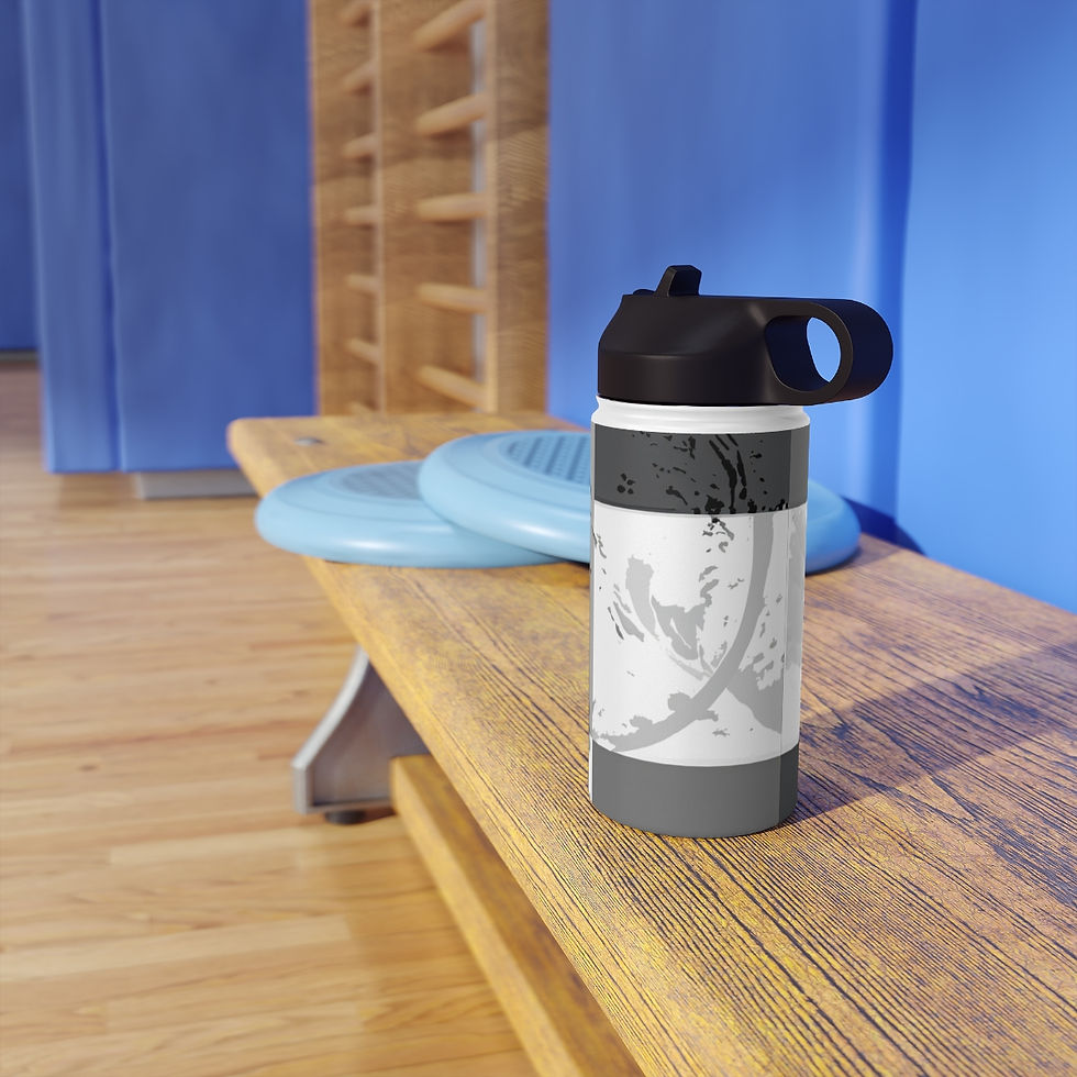 Thumbnail: Life in the Grayscale Stainless Steel Water Bottle, Standard Lid