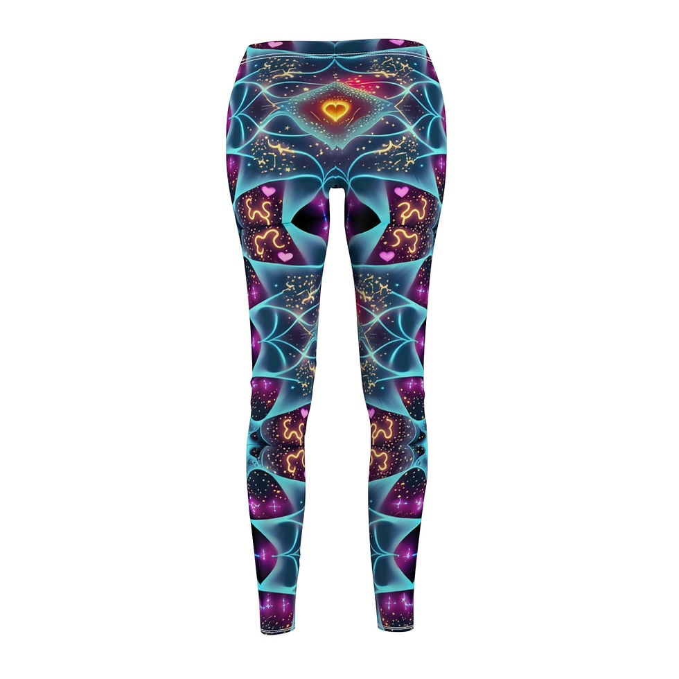 Thumbnail: Cosmic Entanglement Women's Cut & Sew Casual Leggings (AOP)