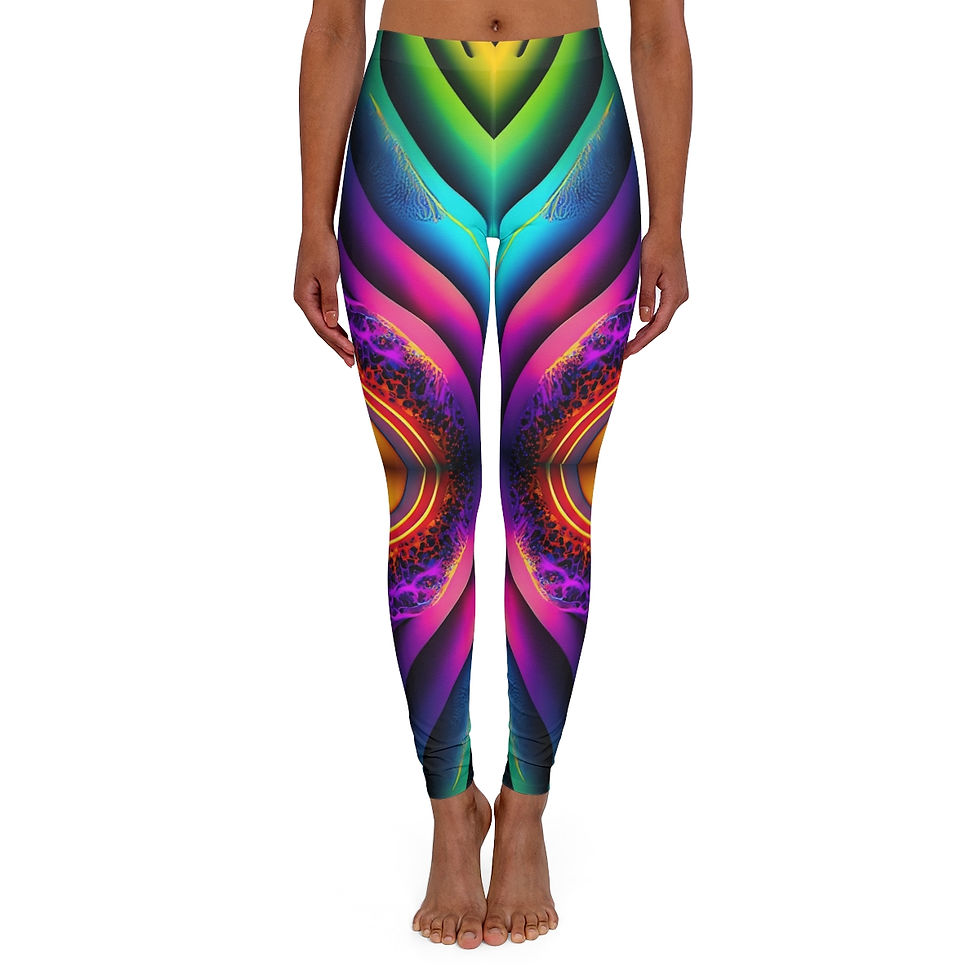 Thumbnail: Know Your Folds Women's Spandex Leggings (AOP)
