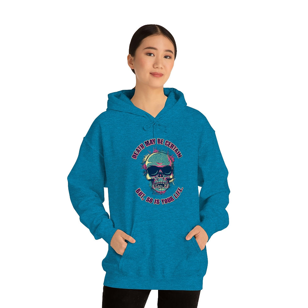 Thumbnail: Life is Certain Unisex Heavy Blend™ Hooded Sweatshirt