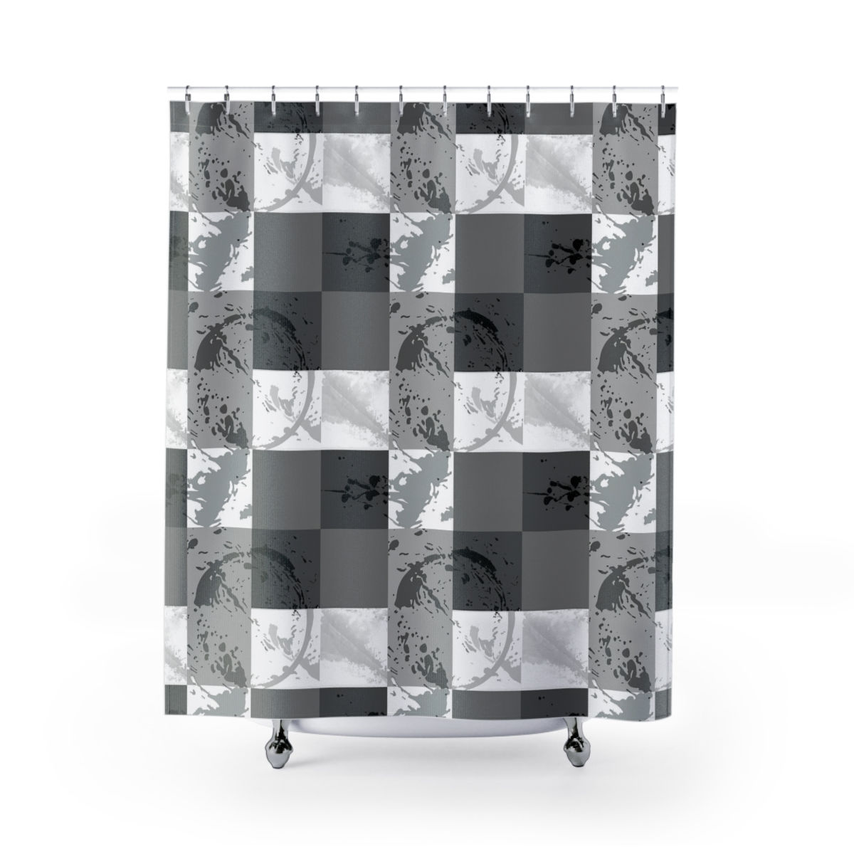 Life in the Grayscale Shower Curtains