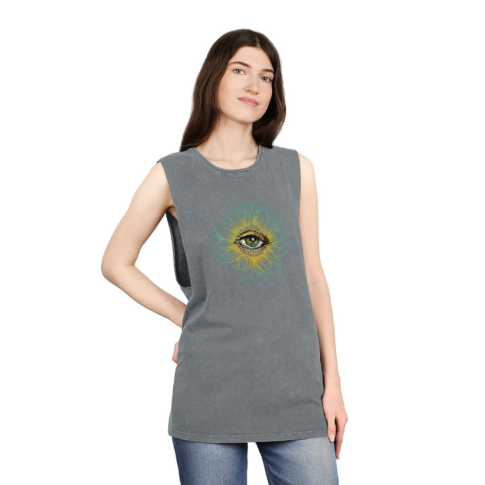 Thumbnail: Real Eyes Unisex Stonewash Tank Top