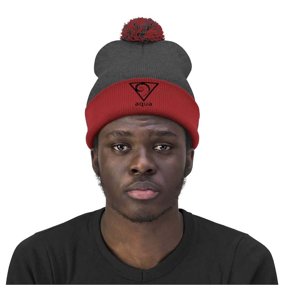 Thumbnail: "Aqua" Elemental Alignment Pom Pom Beanie