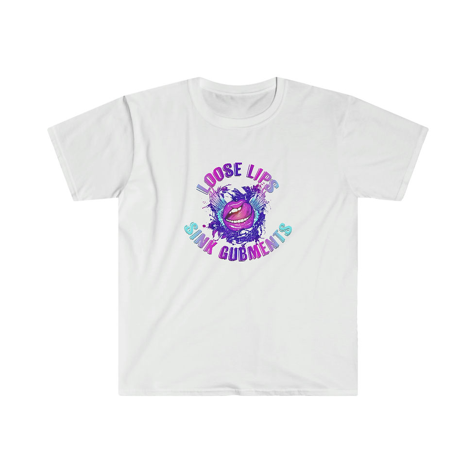 Thumbnail: "Loose Lips" Unisex Softstyle T-Shirt