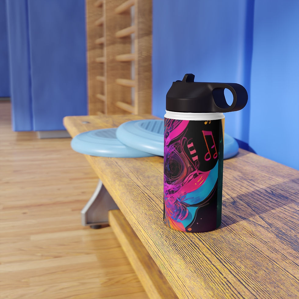 Thumbnail: The Music of You Stainless Steel Water Bottle, Standard Lid