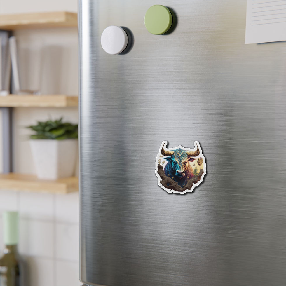 Thumbnail: Bold Bull (Taurus) Die-Cut Magnets