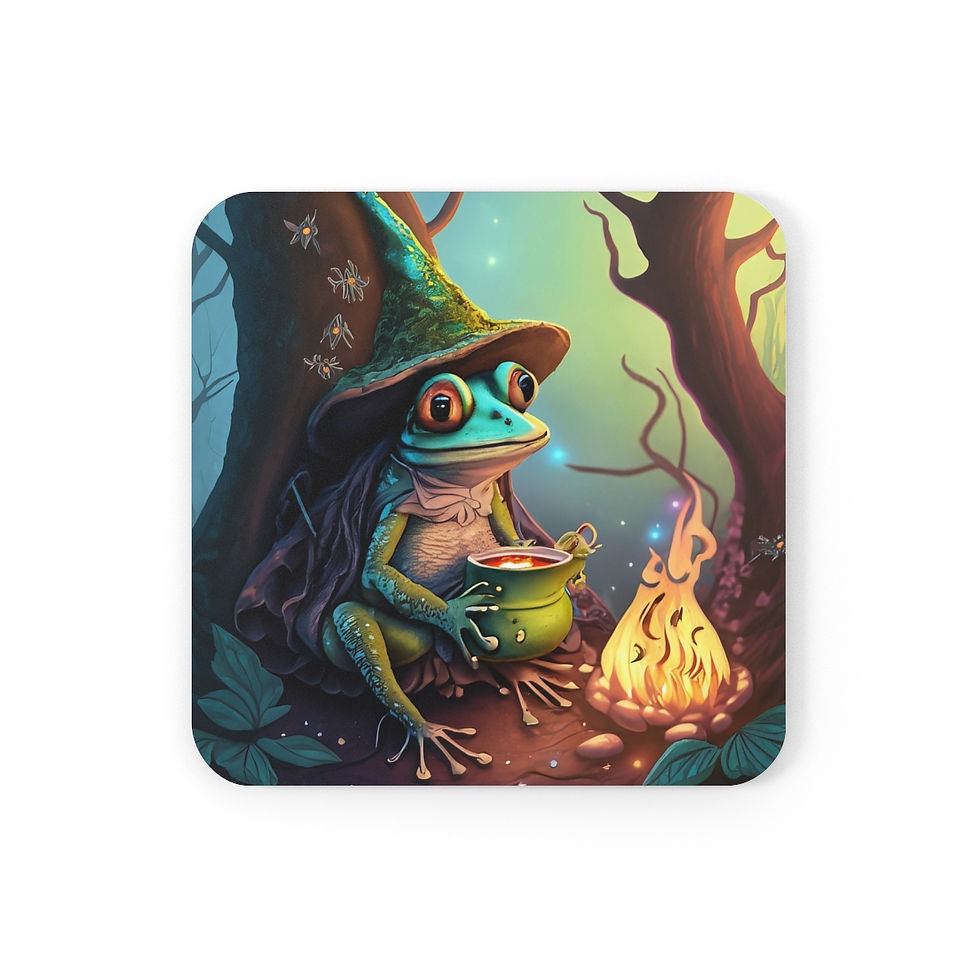 Thumbnail: Froggish Brew Cork Back Coaster