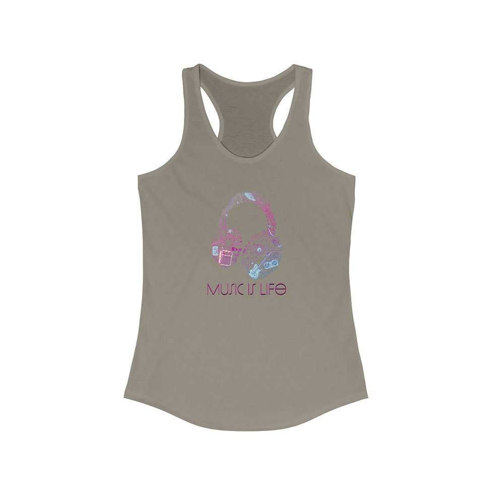 Thumbnail: Music is Life Women's Ideal Racerback Tank