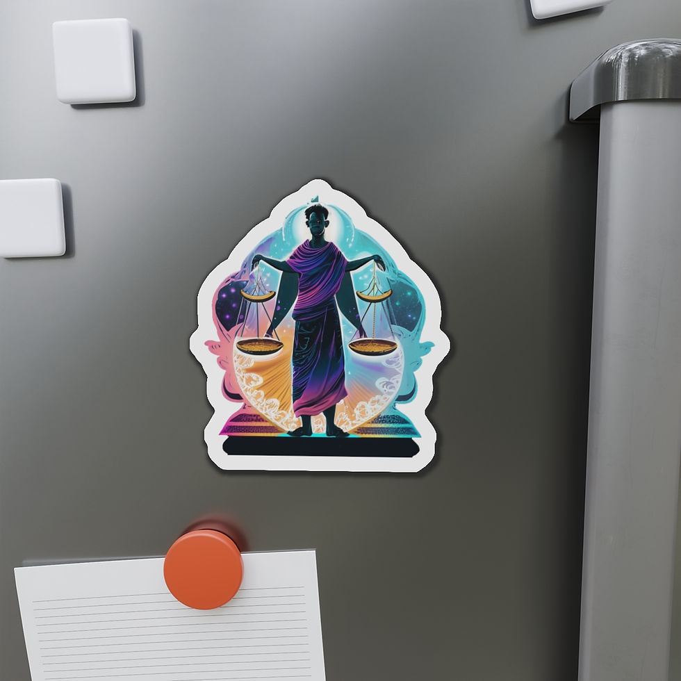 Thumbnail: Gentle Justice II (Libra) Die-Cut Magnets