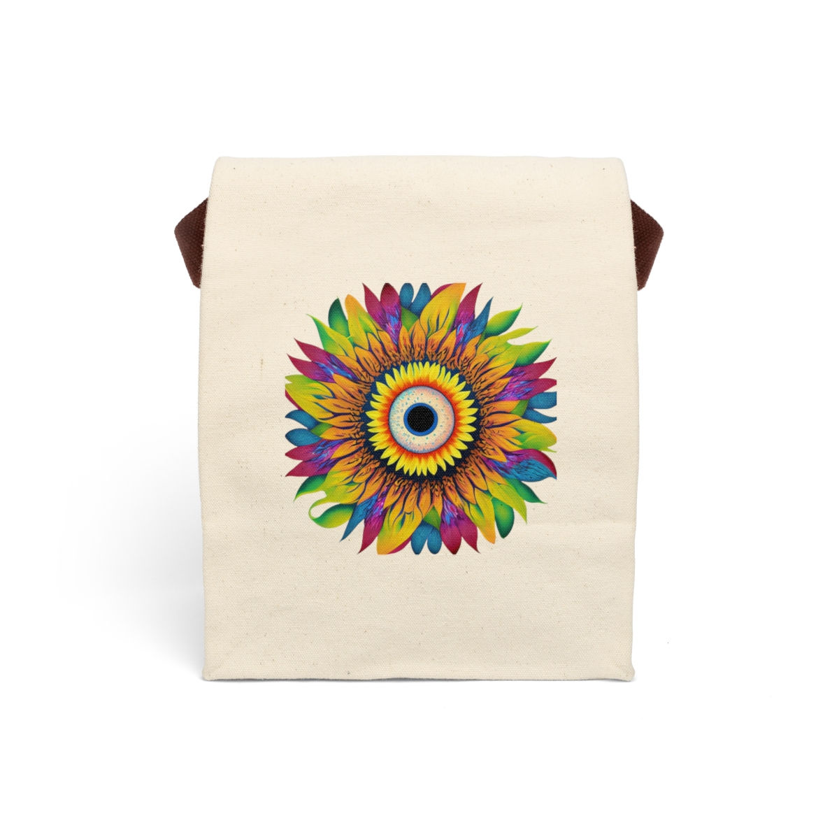 Proud Flower Canvas Lunch Bag With Strap